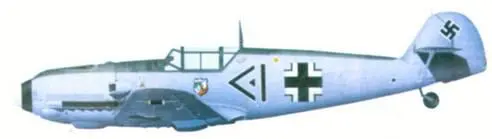 Bf 109E4 командира I JG 20 гауптмана Ханнеса Траутлофта март 1940 Bf - фото 43