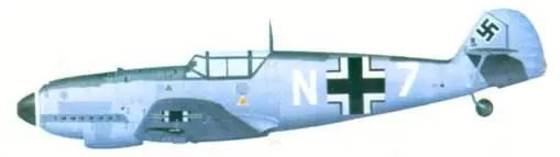 Bf 109D комэска 10N JG 26 оберлейтенанта Йоханса Стейнхоффа декабрь 1939 - фото 47