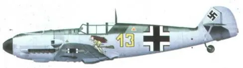 Bf 109Е фельдфебеля Курта Уббена из 6TrGr 186 март 1940 Bf 109Е - фото 72