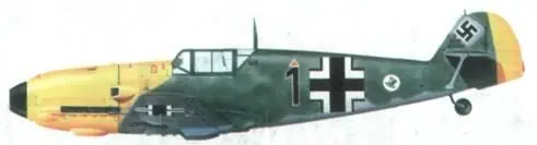 Bf 109Е командира lJLG 2 оберлейтенанта Герберта Ильфильда сентябрь 1940 - фото 73