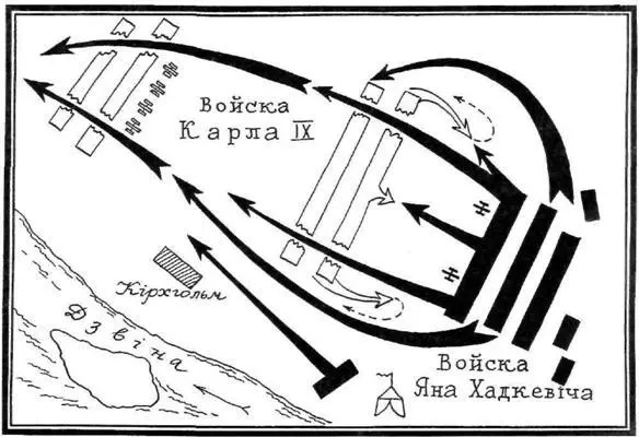 Тылы войскаў Хадкевіча замыкалі вершнікі Яна Кішкі Адама Тальвоша і Станіслава - фото 50