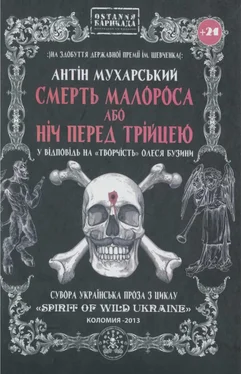 Антін Мухарський Смерть малороса або ніч перед трійцею обложка книги