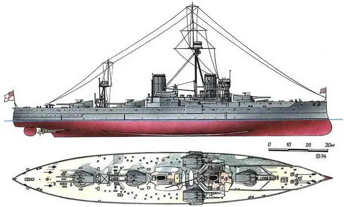 Линейный корабль Дредноут Англия 1906 г Заложен в 1905 г спущен на воду - фото 5