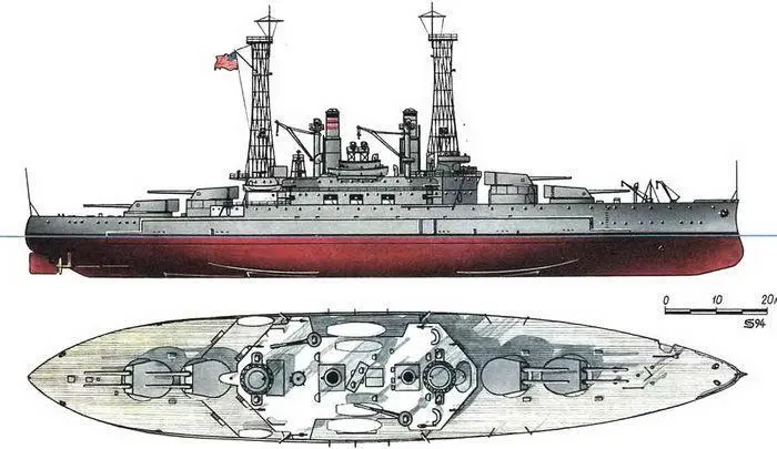 Линейный корабль Саут Кэралайна США 1910 г Заложен в 1906 г спущен на - фото 14
