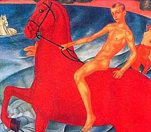 Константин ПетровВодкин Купание красного коня 1912 Картина Марка - фото 40