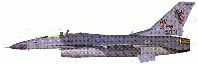 Истребитель ЛокхидМартин F16C регисграциониый номер AF89001 31е тактическое - фото 138