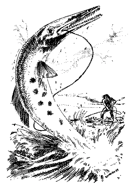 Sägefisch und Habichtfeder fuhren auf einem kleinen Floß hinaus und nahmen ihre - фото 6