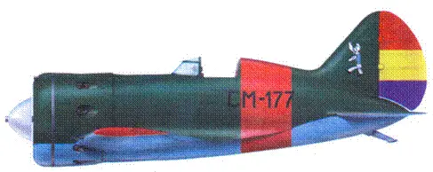 И16 с бортовым идентификационным кодом СМ177 из 4й эскадрильи аэродром - фото 119