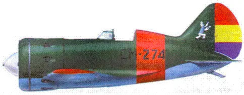 И16 с бортовым идентификационным кодом СМ274 из 4й эскадрильи И16 с - фото 121
