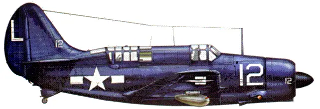 SB2C4E эскадрильи VB16 Рэндольф 30 июля 1945 года SB2C4E эскадрильи - фото 195