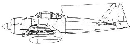 A6M35 переходная модель с фюзеляжем М3233 и крыльями М 52 Компоновка A6M3 - фото 116