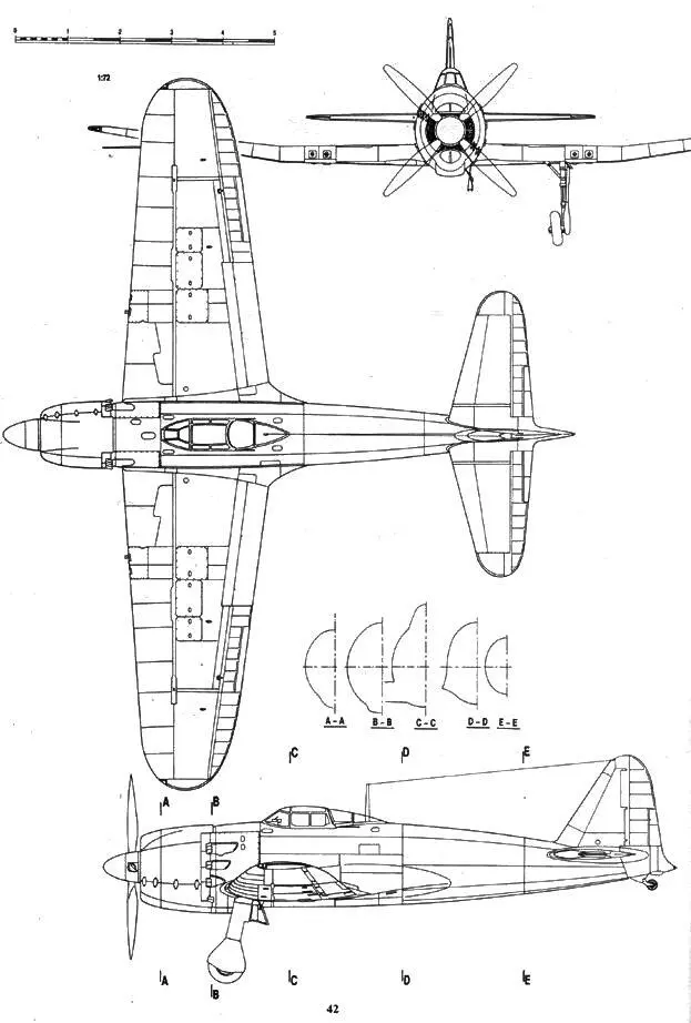 Mitsubishi A7M2 Reppu Mitsubishi A7M Reppu Двигатель Najajima Sakae Model - фото 134