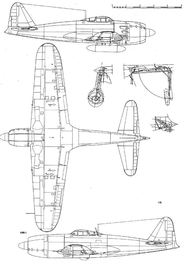 Mitsubishi A7M Reppu Двигатель Najajima Sakae Model 21 A6M3 Model 22KO - фото 135