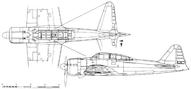 А6Н2 Model 21 полевая модификация A6M2 Model 21 ранней серии гак удлинен - фото 94