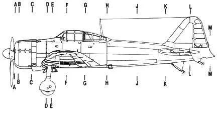 A6M2 Model 21 ранней серии гак удлинен пилон фирмы Мицубиси для 250кг бомбы - фото 95