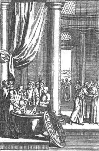 Крещение Иллюстрация из издания 1698 года При крещении младенца московиты - фото 231