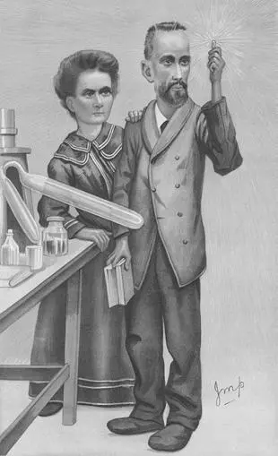 Marie and Pierre Curie pictured in a chromolithograph by Imp from Vanity Fair - фото 5