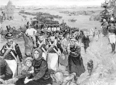 Русская армия и жители оставляют Москву в 1812 году Художники Л Соколов и Л - фото 54