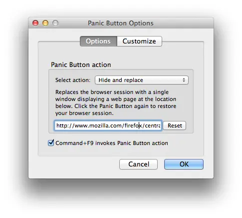 В более подробных настройках Panic Button можно выбрать самую безобидную иконку - фото 105