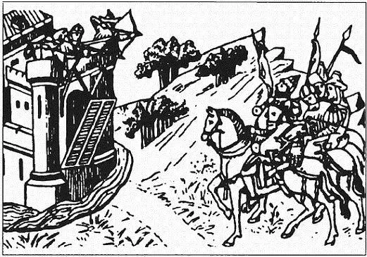 Осада города монголами Средневековый западноевропейский рисунок И вот князья - фото 5