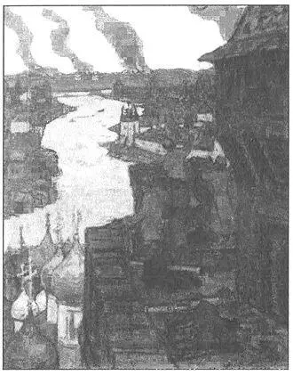 AM Васнецов Татары идут Конец XIV века Идут Набег татар на Москву 1909 - фото 36