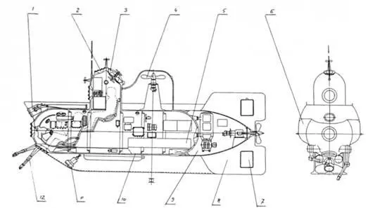 Схема общего расположения глубоководного аппарата ГА2000 эскизный проект - фото 9