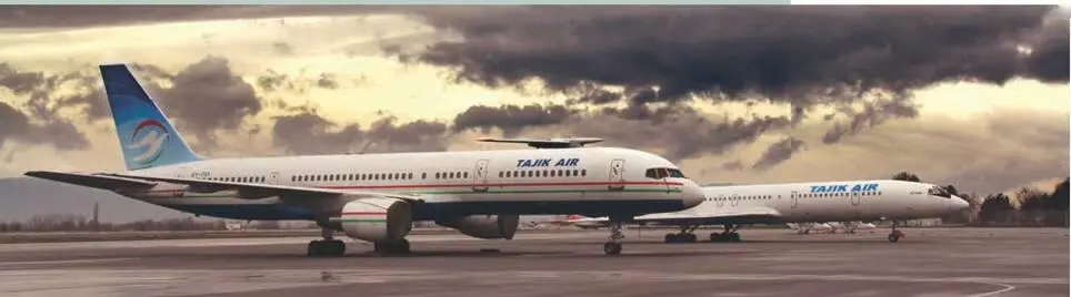 Boeing 757200 и Ty154M авиакомпанЛк Таджик Эйр на перроне душанбинского - фото 65