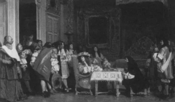 Мольер у Людовика XIV Ж Л Жером 1863 Мольер читающий по преданию свою - фото 22