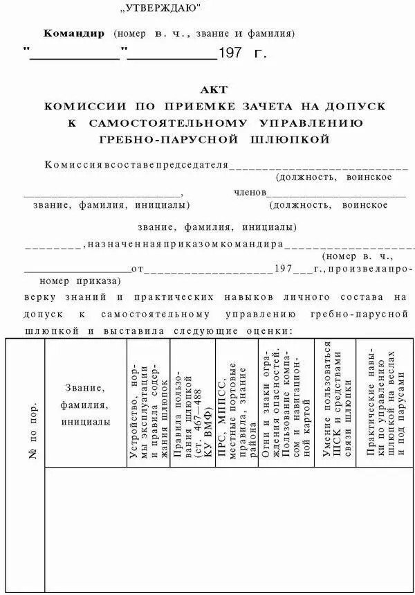 95 Форма удостоверения на право самостоятельного управления гребнопарусной - фото 82
