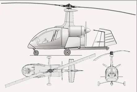 Рис 1 Общий вид автожира Для численной оценки влияния области срыва на - фото 46