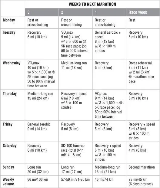 Appendix A Marathon RacePace Chart - фото 190