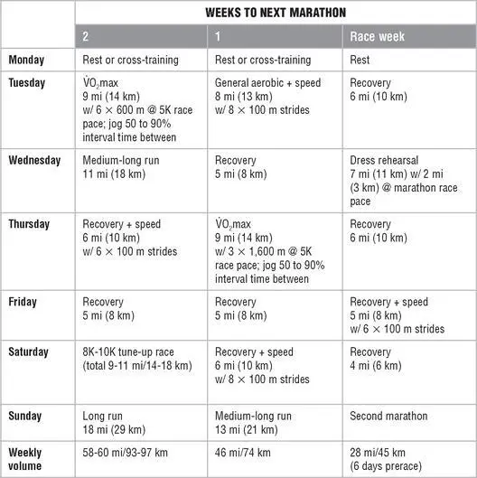 Appendix A Marathon RacePace Chart - фото 192