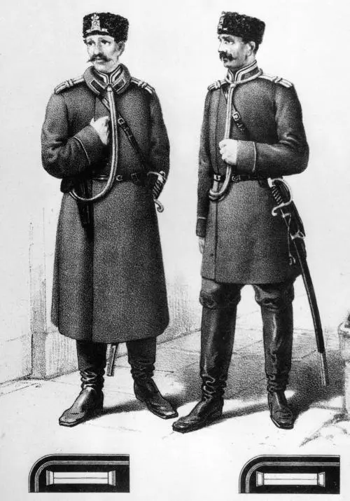 Рисунок формы одежды городового 1884 г Рисунок формы одежды уездного - фото 14
