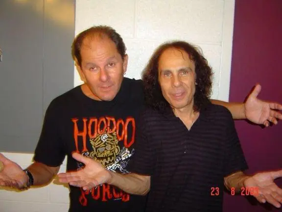 Foster with the late heavy metal singer Ronnie James Dio of the band Dio in - фото 8