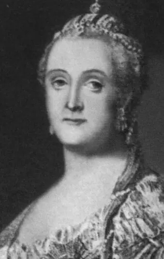 Российская императрица Екатерина II Гравюра А Радиге Придворные дорожные - фото 42