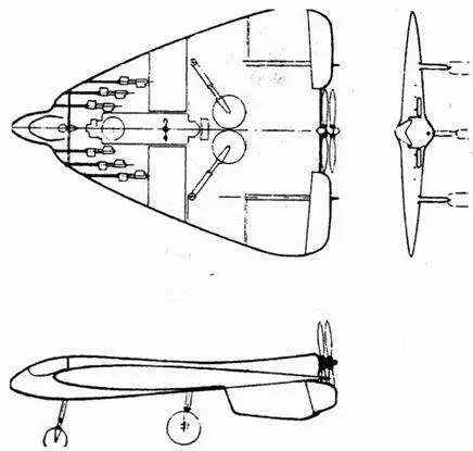 Созданный в США в 1940 году авиаконструктором Глухаревым проект истребителя - фото 33