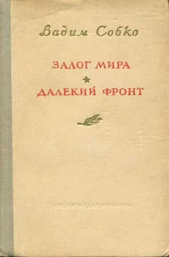 Вадим Собко Залог мира. Далёкий фронт обложка книги