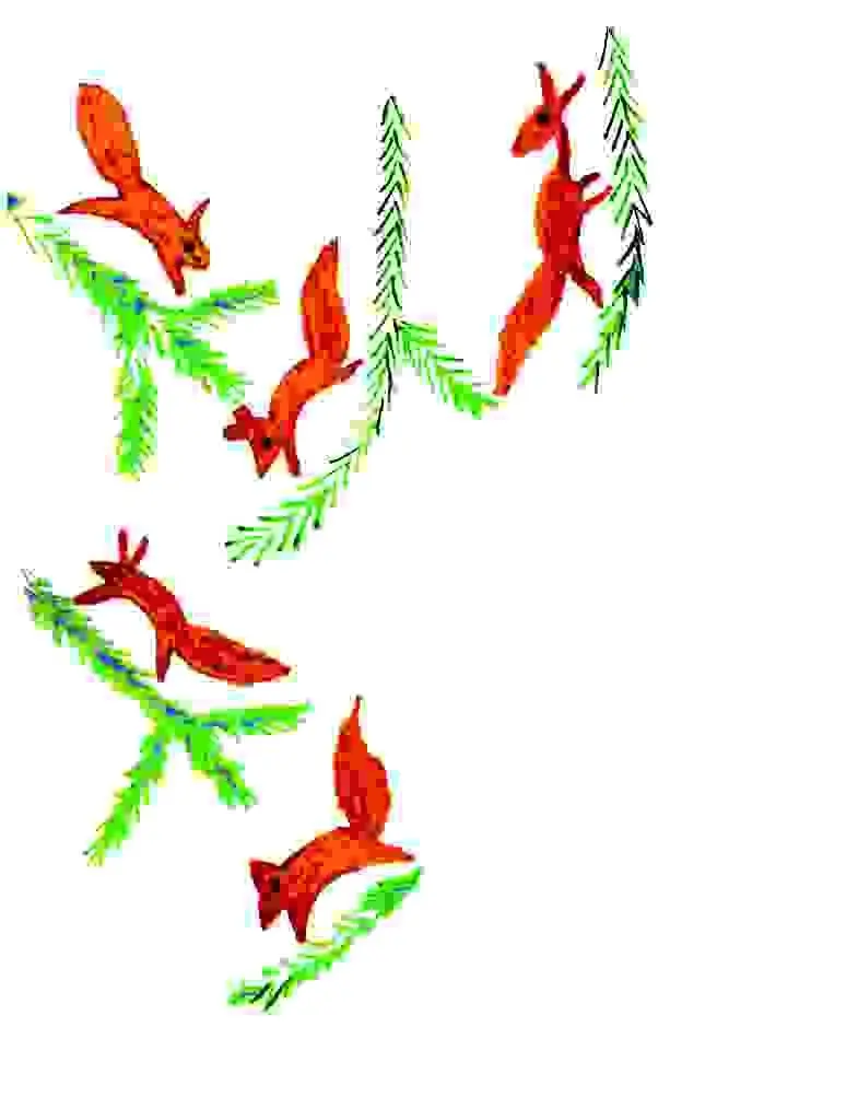 FIVE LITTLE SGUIRRELS Five little squirrels Sat in the tree The fist - фото 30
