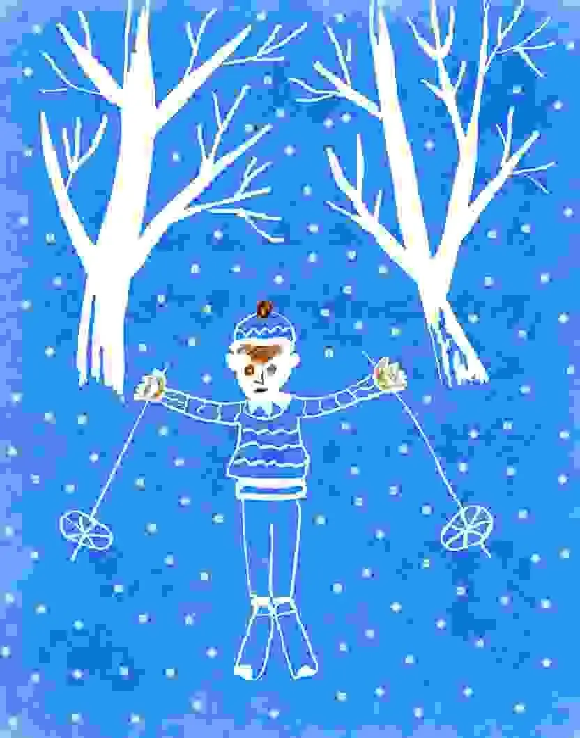 I AM RUNNING ON MY SKIS I am running on my skis White and silver stand the - фото 98