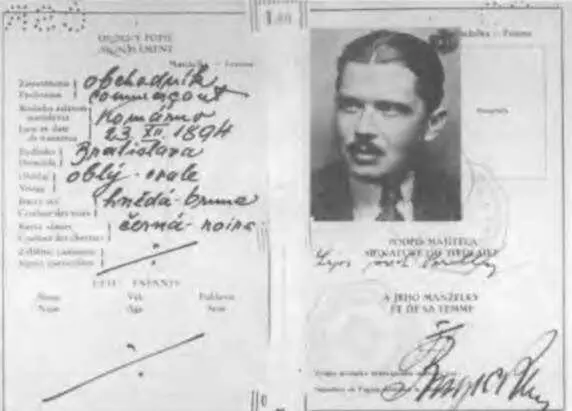 Чешский паспорт Быстролетова выданный на имя Лайоша Пирелли Д Быстролетов - фото 19