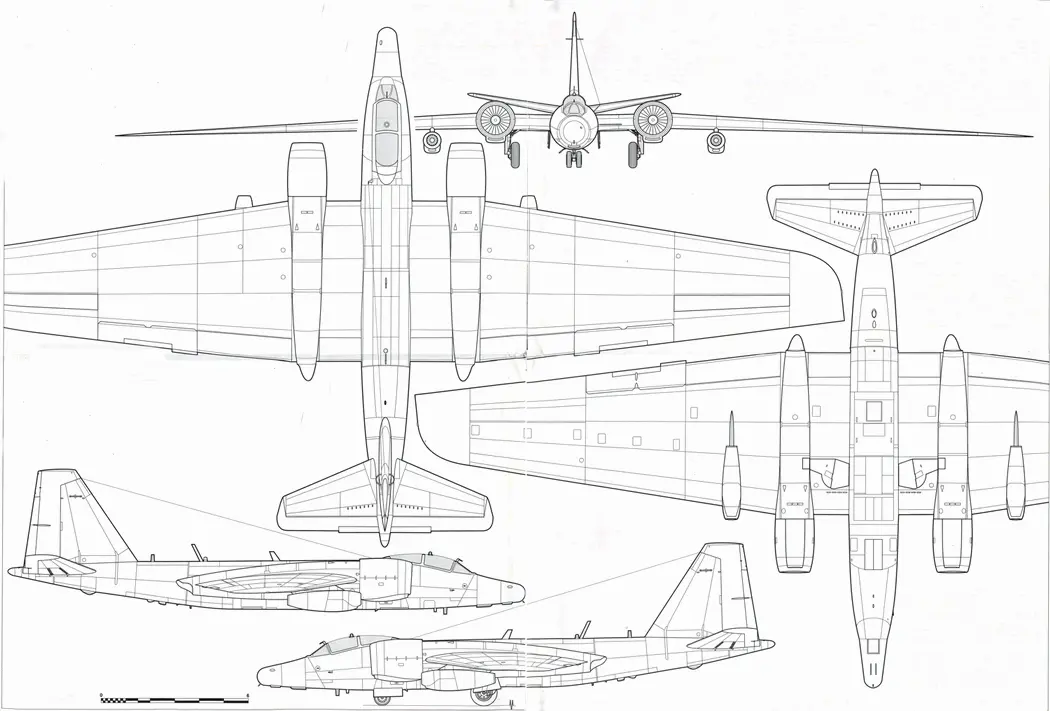 General Dynamics WB57F Основные ЛТХ самолетов В57 В57А ЕВ57А В57В - фото 130