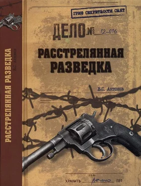 Владимир Антонов Расстрелянная разведка обложка книги