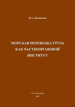 Виктория Косовская Морская перевозка груза как частноправовой институт обложка книги