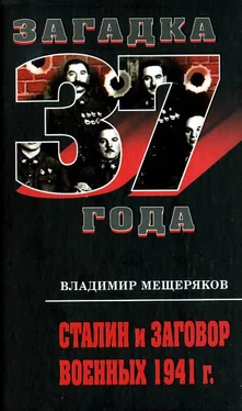 Владимир Мещеряков Сталин и заговор военных 1941 г. обложка книги