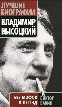 Виктор Бакин Владимир Высоцкий без мифов и легенд обложка книги