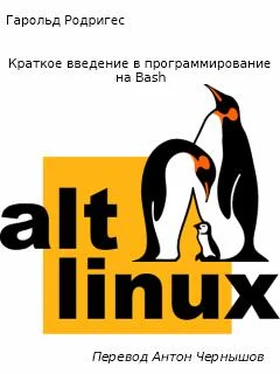 Гарольд Родригес Краткое введение в программирование на Bash обложка книги