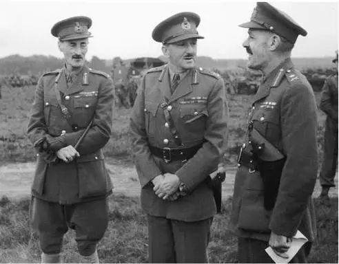 Field Marshal Sir Alan Brooke center chief of the British Imperial General - фото 49