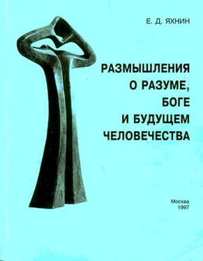 Евгений Яхнин Размышления о разуме, Боге и будущем человечества обложка книги