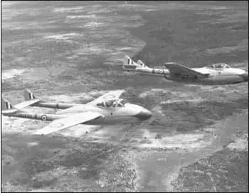 A pair of Vampires The second difficulty concerned jet engine handling which - фото 46