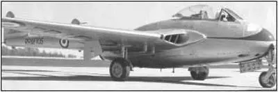 Vampire FB9 A pilot had to strap on his parachute before climbing into the - фото 47